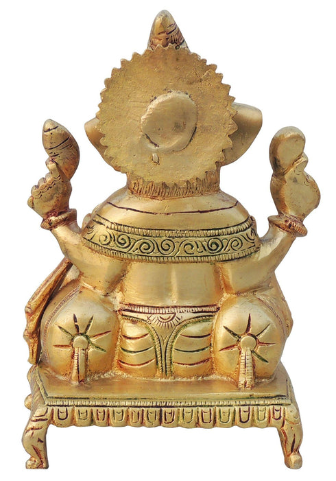 Brass Ganesh Ji God Idol Statue 2.86 Kg